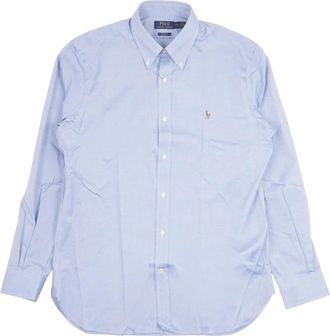 Polo Ralph Lauren Custom Fit Oxford Shirt - Heren - Casual Overhemden - Blauw - 2XL - Katoen - Overhemden