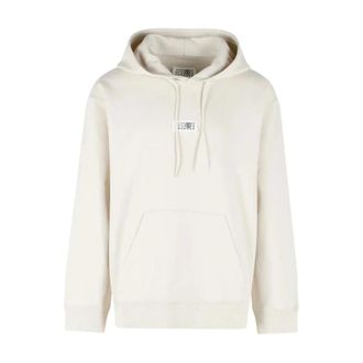 Maison Margiela Felpa con cappuccio in cotone con logo numerico - - Sweatshirts & Hoodies - Uomo - Beige - S
