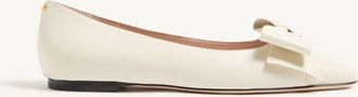 Valentino Garavani Ballerina Bowow In Capretto Donna AVORIO 35.5