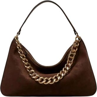 Twinset Bruine Hobo Tas Liliane - Dames - Handtassen - Bruin - ONE Size - Katoen - Tassen