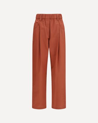 Brunello Cucinelli Cotton Elasticated Pants Female 40