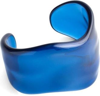Madewell Resin Chunky Wavy Cuff Bracelet in Retro Blue at Nordstrom