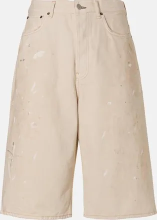 Acne Studios Distressed cotton Bermuda shorts