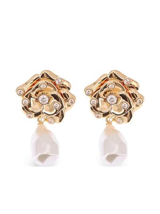 Self Portrait Zelfportret bloem parel drop oorbellen