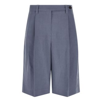 Brunello Cucinelli Sartorial Bermuda Shorts - female - Brunello Cucinelli - Casual Shorts - Blue - XS - Shorts