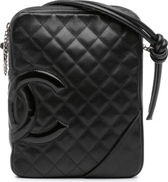 Chanel Pre-owned Womens Quilted Crossbody Bag - Black Leather - One Size