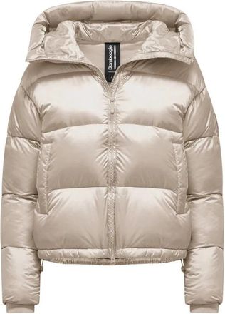 Bomboogie Korte Donsjas - Dames - Gewatteerde jassen - Beige - S - Nylon - Jassen