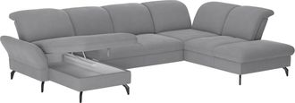 Sit&more Wohnlandschaft »Leandro U-Form« Wahlweise mit Bett-, Kopfteil - und Armlehnfunktion, sowie Bettkasten