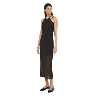 Won Hundred Kleedjes, Dames, Zwart, M, Polyester, Maxi Jurk