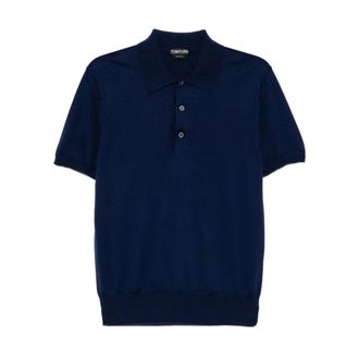 Tom Ford Polo Shirts, male, Blue, Size: 2XL Tom Ford T-shirts and Polos