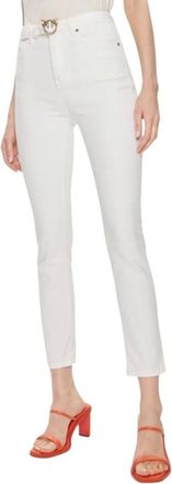 Pinko Pinko - 100161-Aijm.z14 Rechte jeans - Dames - Jeans - Wit - Maat: W26 Denim