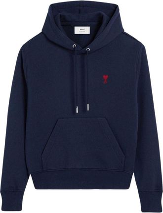 Ami Small Heart Logo Loop Bag Hoodie Night Blue BFUSW235-730-430
