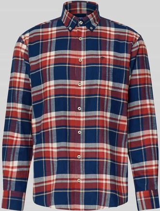 Fynch-Hatton Fynch-Hatton Freizeithemd mit Knopfleiste in Rot, Größe XXXL