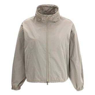 Herno Light Jackets, female, Gray, Size: XS Cropped Jacket