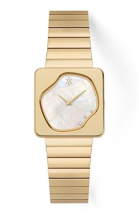Vanna Astra Gemstone and Diamonds Watch in White Pearl-Gold at Nordstrom