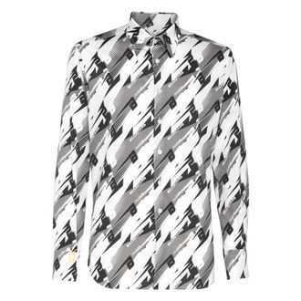 Billionaire Boys Club Shirt Silver Cut LS Milano Cars Racing - Heren - Casual Overhemden - Veelkleurig - XS - Katoen - Overhemden