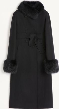 Valentino Cappotto In Compact Drap Donna NERO 42