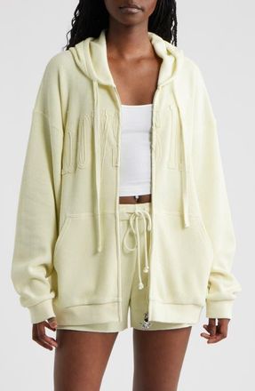Boys Lie Butter Me UP Harley Zip Thermal Hoodie in Yellow at Nordstrom, Size X-Small
