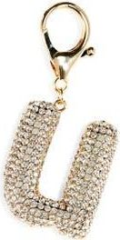 Leith Pav&eacute; Initial Bag Charm in U- Clear- Gold at Nordstrom Rack