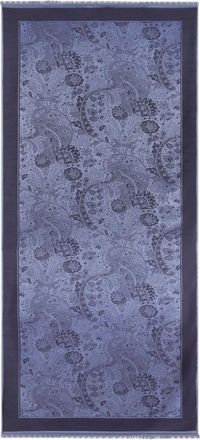 Etro Sjaal met paisley-bloemenprint - Blauw