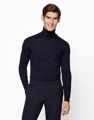 HUGO BOSS Mens Musso P Crew Sweatshirt - Navy - Size: 36