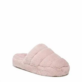 Vionic Womens Cosmina Shearling Mule Slipper In Blush