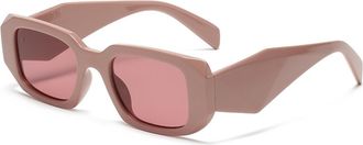 Generic Mens And Womens Fashion Small Frame Party Street Photography Sunglasses Shopping Commuting Sports Sun Glasses(Pink)