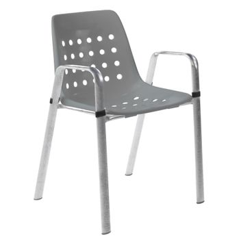 Schubiger M&ouml;bel Gartenstuhl Bermuda mit Armlehne Rundoval