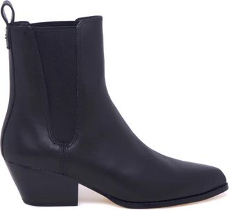 Michael Kors Kinlee Bootie - Dames - Cowboylaarzen - Zwart - 36 EU - Leer - Schoenen