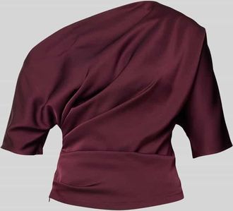 Swing Blusenshirt mit Raffungen in Dunkelrot, Größe 34