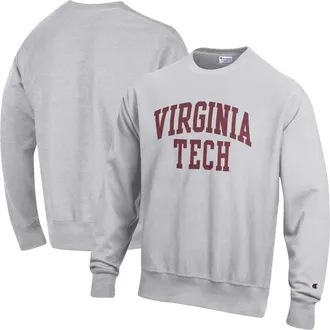 Champion Mens Champion Gray Virginia Tech Hokies Reverse Weave Fleece Sweatshirt at Nordstrom, Size X-Large