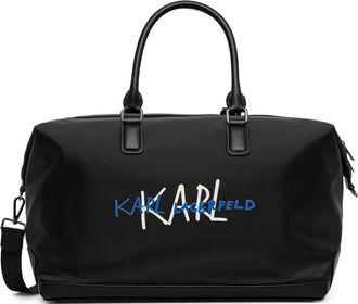 Karl Lagerfeld Borsone con stampa - Nero