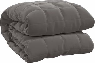 vidaXL Manta Con Peso Tela Gris 200x200 Cm 13 Kg Vidaxl