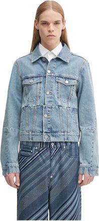 VETEMENTS Jassen, Heren, Blauw, L, Denim, Cut-Up Denim Jack