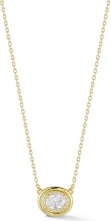 Glaze Jewelry Cubic Zirconia Oval Pendant Necklace in Gold at Nordstrom Rack