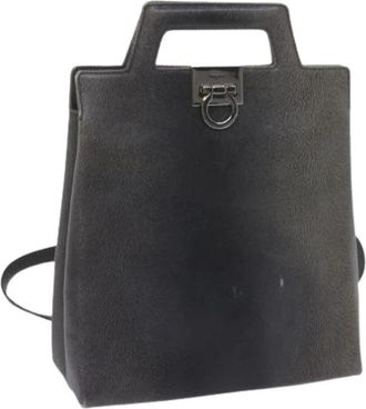 Ferragamo Pre-owned Hand Bag - Dames - Vintage Handtas - Grijs - ONE Size - Leer - Vintage