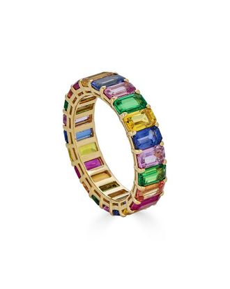 Diana M. Jewels Fine Jewelry 18K 7.50 Ct. Tw. Gemstone Eternity Ring