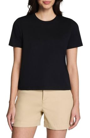 Spanx Crewneck Cotton T-Shirt in Classic Black at Nordstrom, Size X-Small
