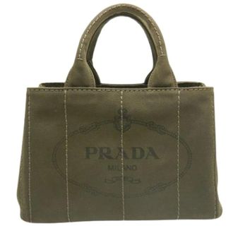 Prada Pre-owned Tote Bags, female, Green, Size: ONE SIZE Pre-owned Canapa Tote Bag