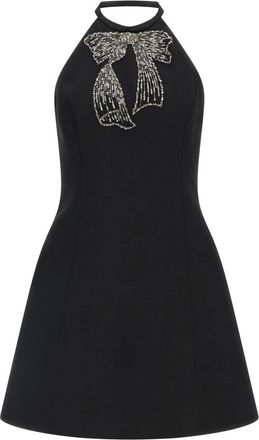 Valentino Garavani Crepe Couture Mini Jurk - Dames - Korte kleedjes - Zwart - XS - Wol - Kleedjes