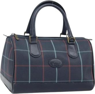 Burberry Pre-owned Handbags, female, Blue, Size: ONE SIZE Pre-owned Boston Bag