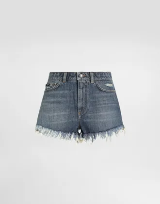 Dolce & Gabbana Denim Shorts - Woman Denim And Jeans Multi-colored 40