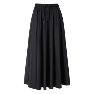 Herno Midi Skirts, female, Black, Size: XS Light Nylon Stretch Skirt