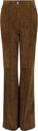 Ferragamo Suede Flared Pants