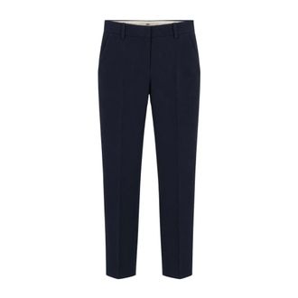 Elisabetta Franchi Pantalones de corte slim - Trousers - Mujer - Azul - XS