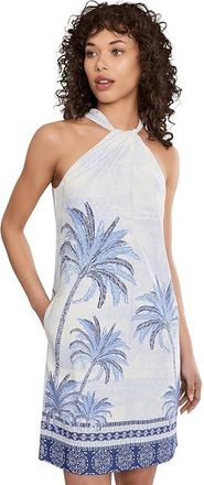 Tommy Bahama Palm Paradise Halter Dress Womens Dress Coconut : LG (US 12-14), Silk