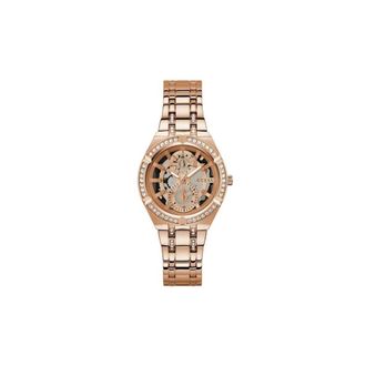 Guess Watches, female, Yellow, Size: ONE SIZE Pink Stainless Steel Analog Quartz Watch