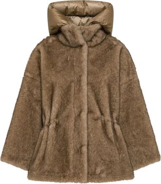 Seventy Omkeerbare Nepbontjas - Dames - Jassen - Bruin - S - Nepbont - Jassen