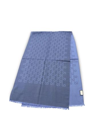 Gucci Sciarpa con motivo GG anni 1920 - Blu