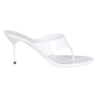 PARIS TEXAS Heeled Mules, female, White, Size: 8 1/2 US Lidia Thong Mule